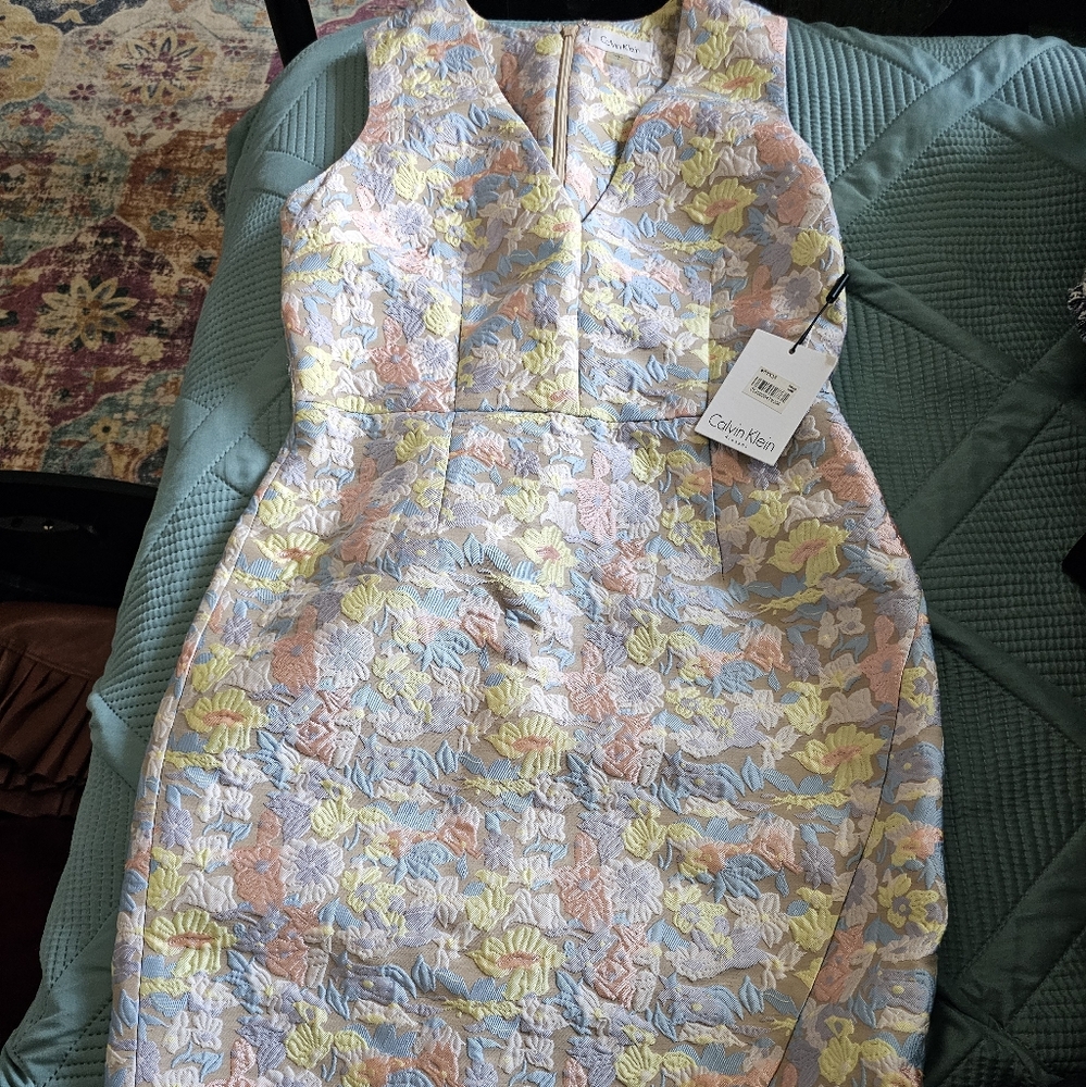 Calvin Klein Pastel Floral Dress